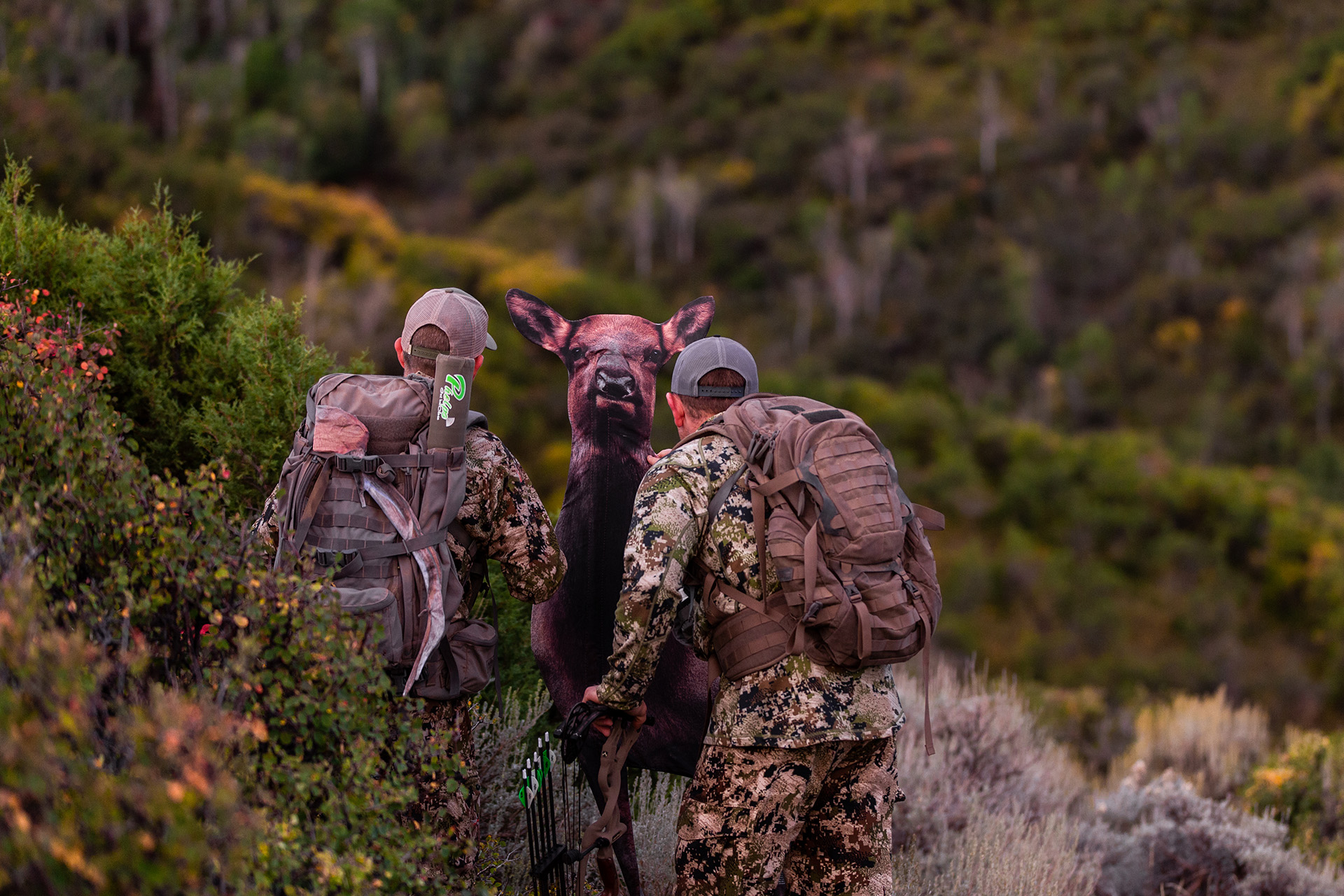 Your camouflage will break up your outline with the vegetation behind you and allow you more freedom to move or change shot angles.