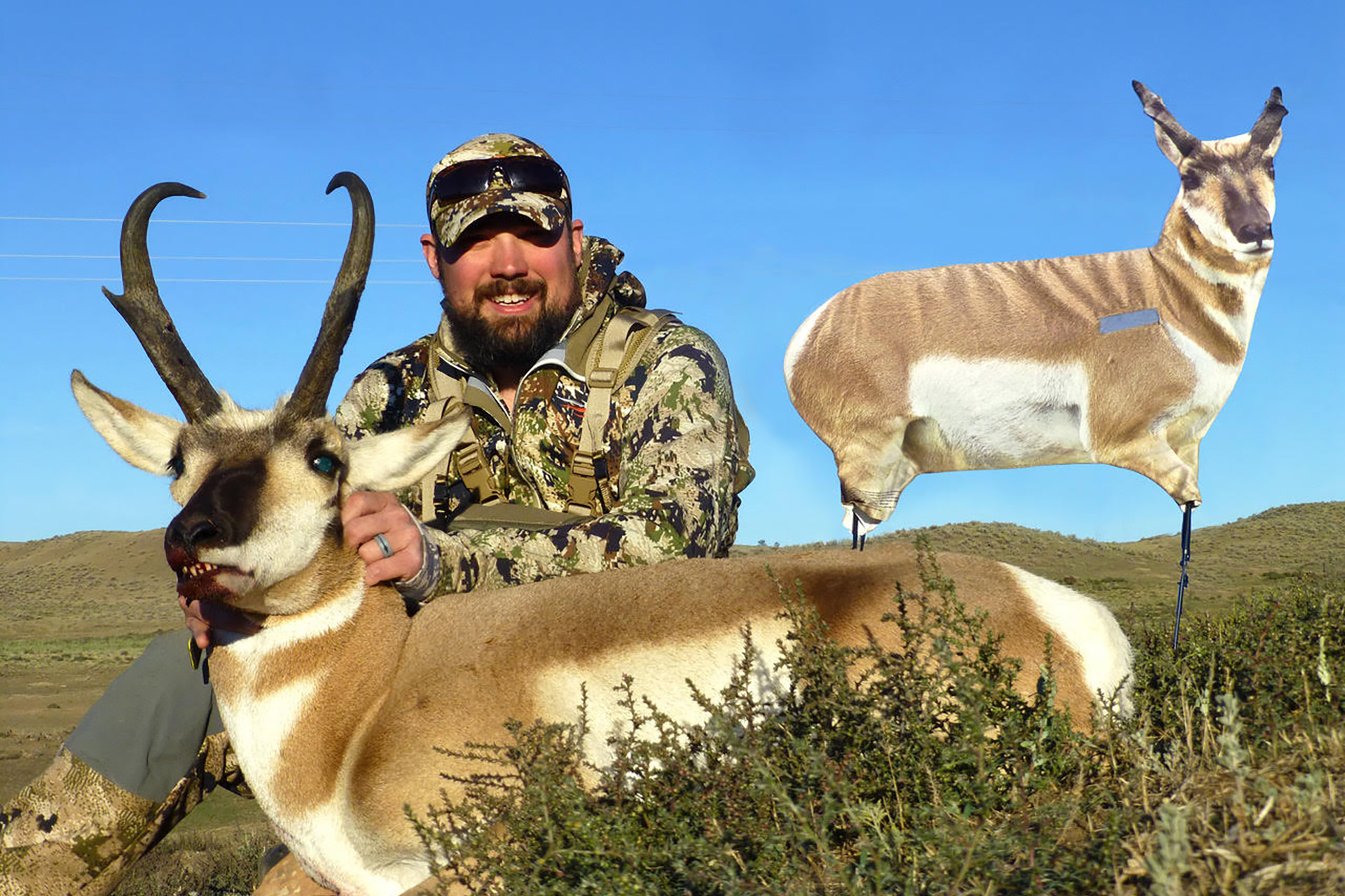 With his focus so intent on the decoy, I was able to level my 30-yard pin on his shoulder and touch off a shot.